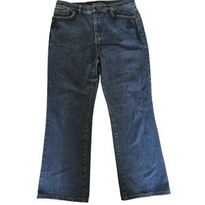 Lauren Ralph Lauren Jean Co Sz 8 Embroidered Boot Cut Woman's Denim Blue‎ Jeans